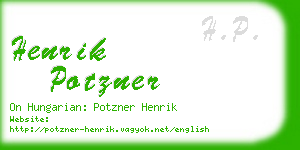 henrik potzner business card
